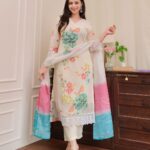 New Arrival Reshmi Organza Suit Set – Heavy Digital Print & Hand Work | Showroom Quality