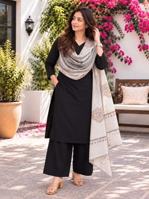 sanganeri print cotton kurta set for women with dupatta